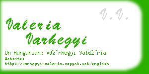 valeria varhegyi business card